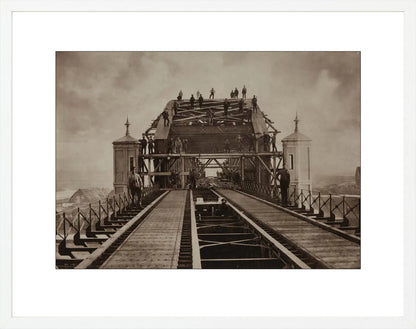 Bruggenbouwers op de Koningsbrug - 1876