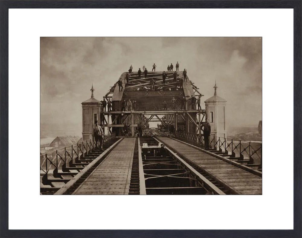 Bruggenbouwers op de Koningsbrug - 1876