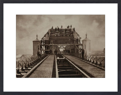 Bruggenbouwers op de Koningsbrug - 1876