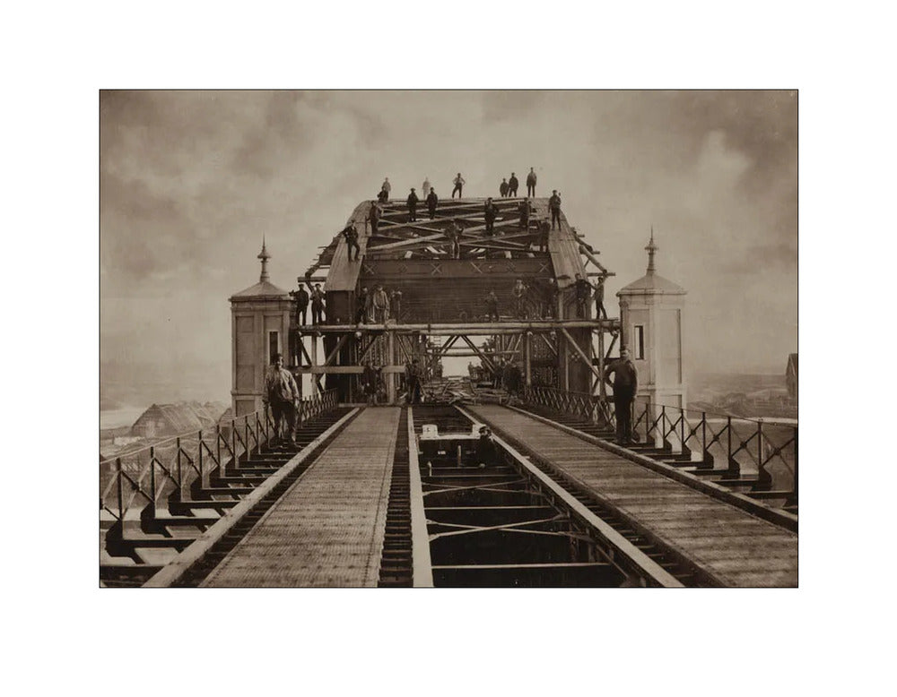 Bruggenbouwers op de Koningsbrug - 1876