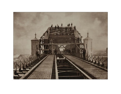 Bruggenbouwers op de Koningsbrug - 1876
