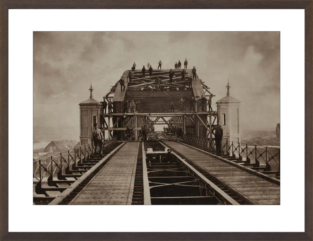 Bruggenbouwers op de Koningsbrug - 1876