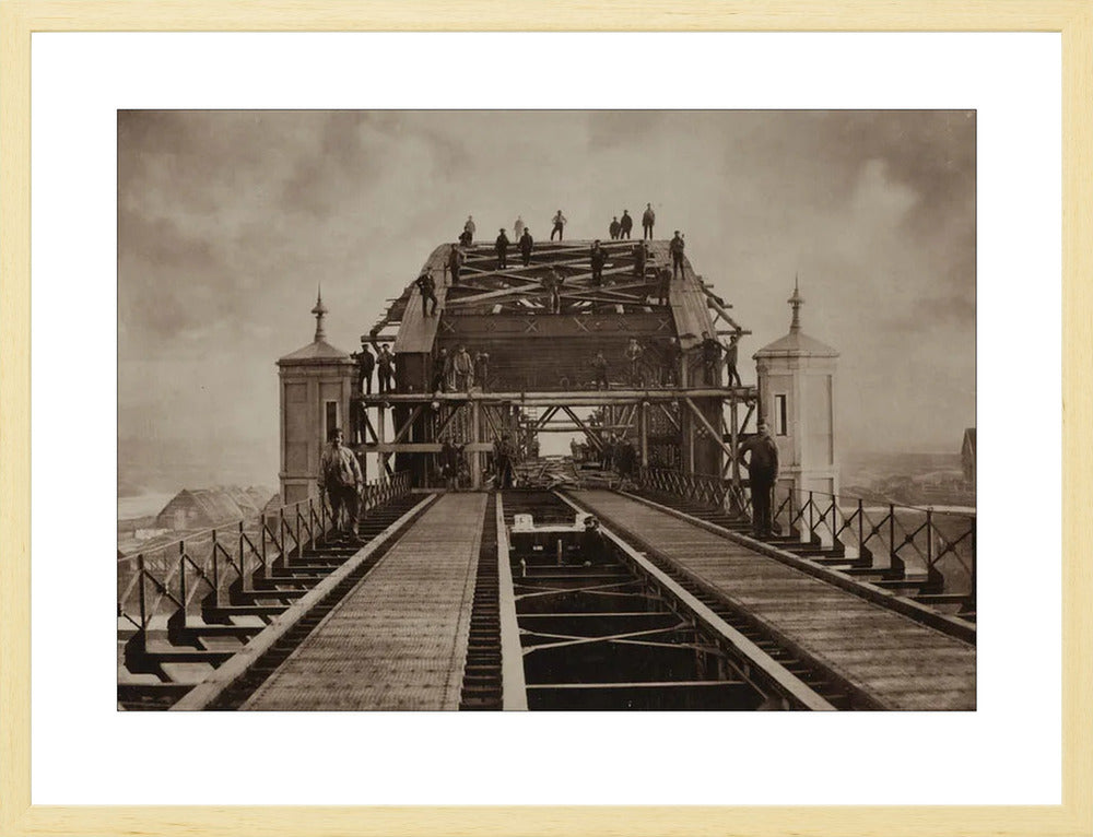 Bruggenbouwers op de Koningsbrug - 1876