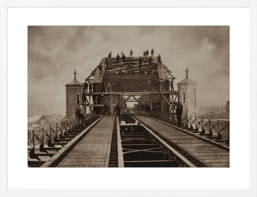 Bruggenbouwers op de Koningsbrug - 1876