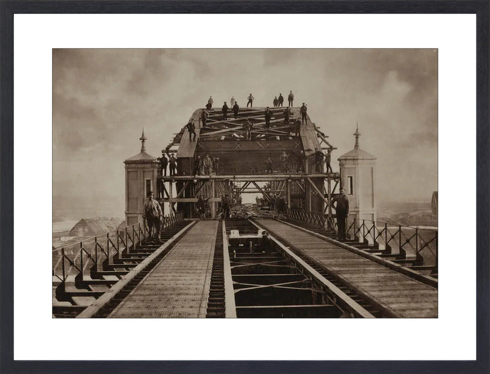 Bruggenbouwers op de Koningsbrug - 1876