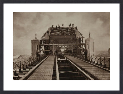 Bruggenbouwers op de Koningsbrug - 1876