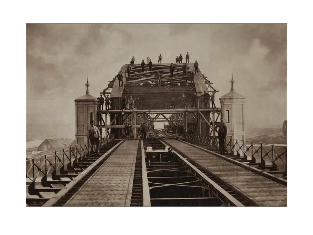 Bruggenbouwers op de Koningsbrug - 1876