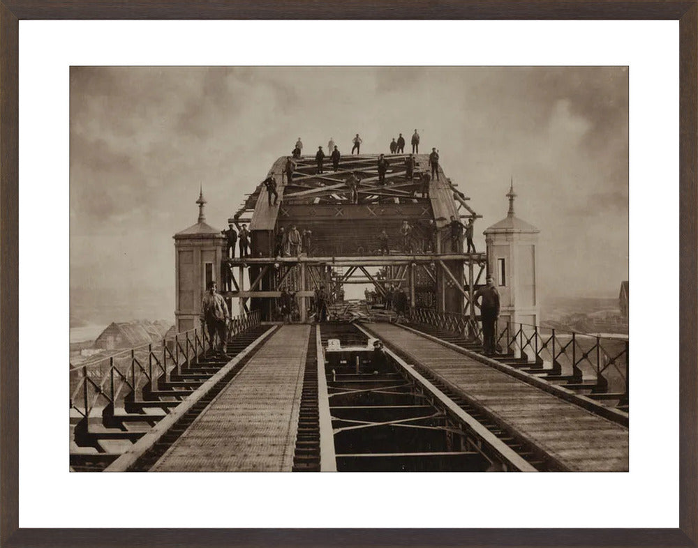Bruggenbouwers op de Koningsbrug - 1876