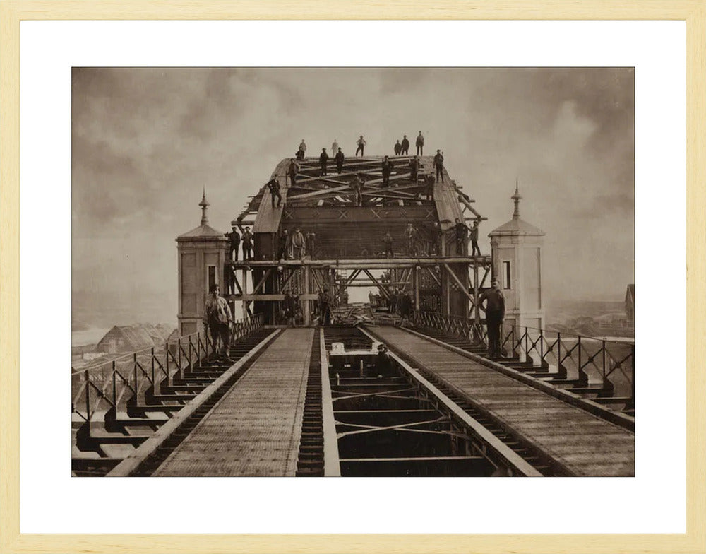 Bruggenbouwers op de Koningsbrug - 1876