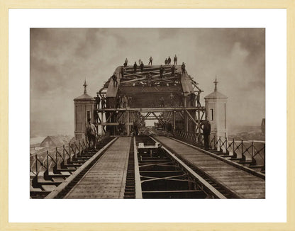 Bruggenbouwers op de Koningsbrug - 1876