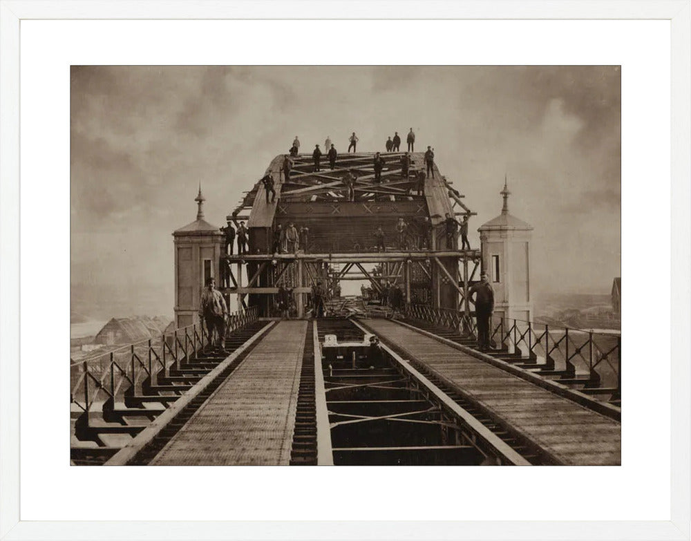 Bruggenbouwers op de Koningsbrug - 1876