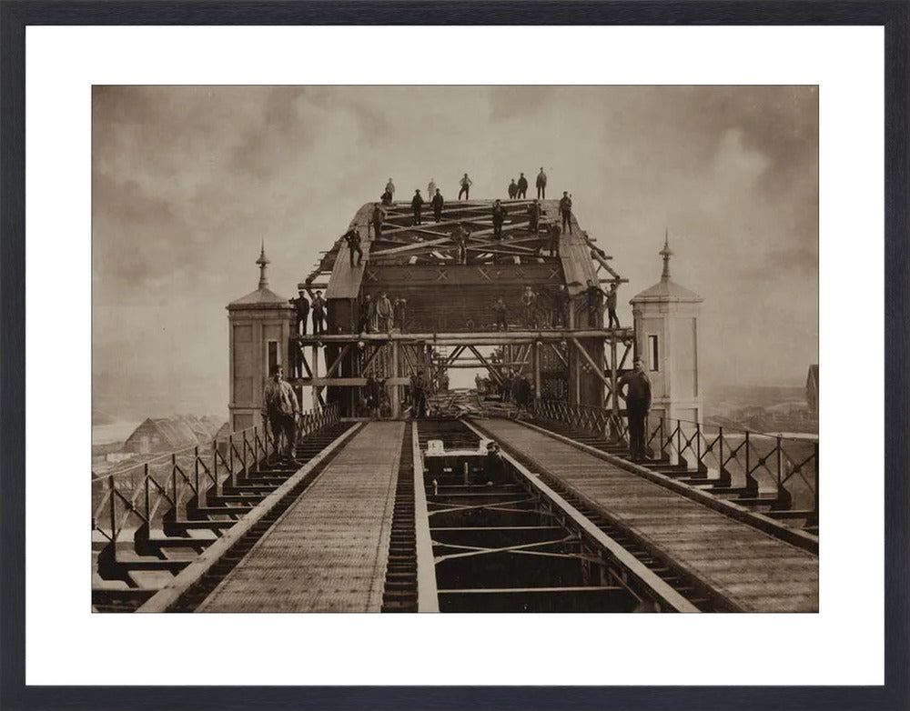 Bruggenbouwers op de Koningsbrug - 1876