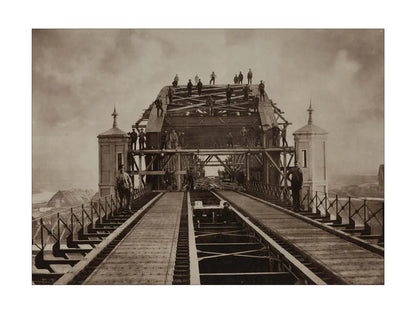 Bruggenbouwers op de Koningsbrug - 1876