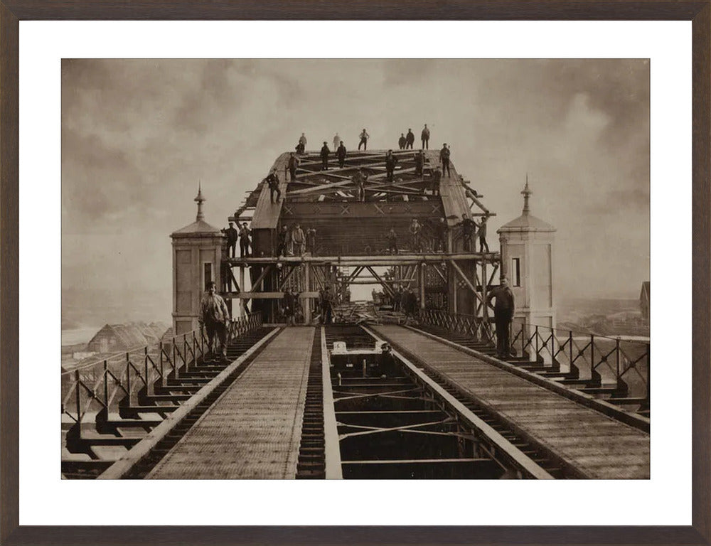 Bruggenbouwers op de Koningsbrug - 1876