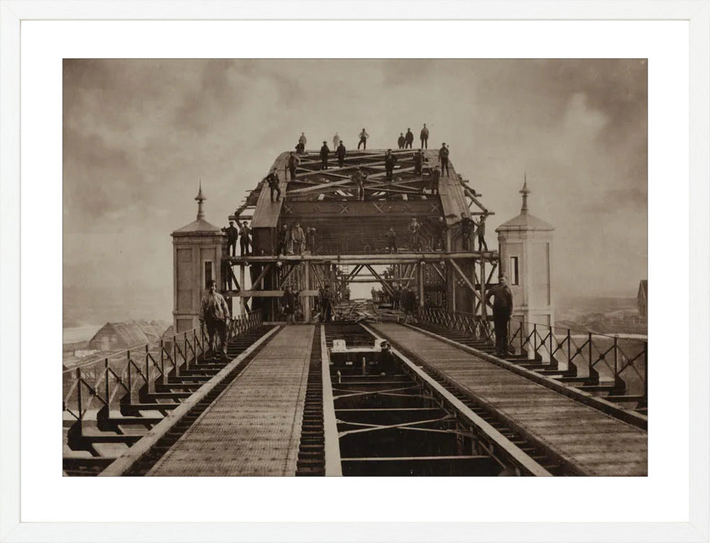 Bruggenbouwers op de Koningsbrug - 1876