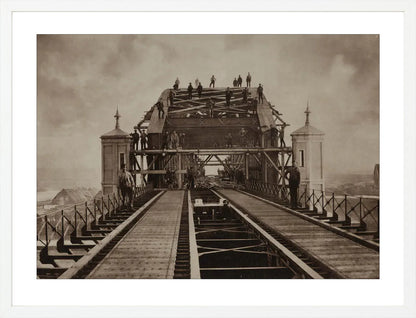 Bruggenbouwers op de Koningsbrug - 1876
