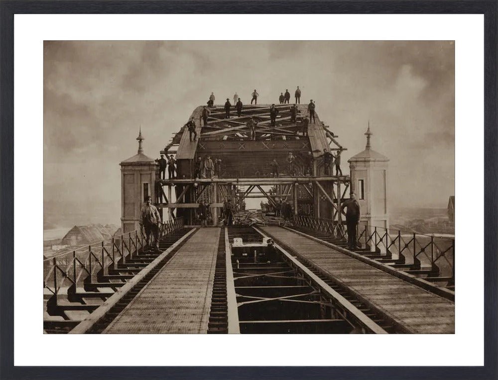 Bruggenbouwers op de Koningsbrug - 1876