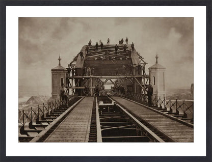 Bruggenbouwers op de Koningsbrug - 1876
