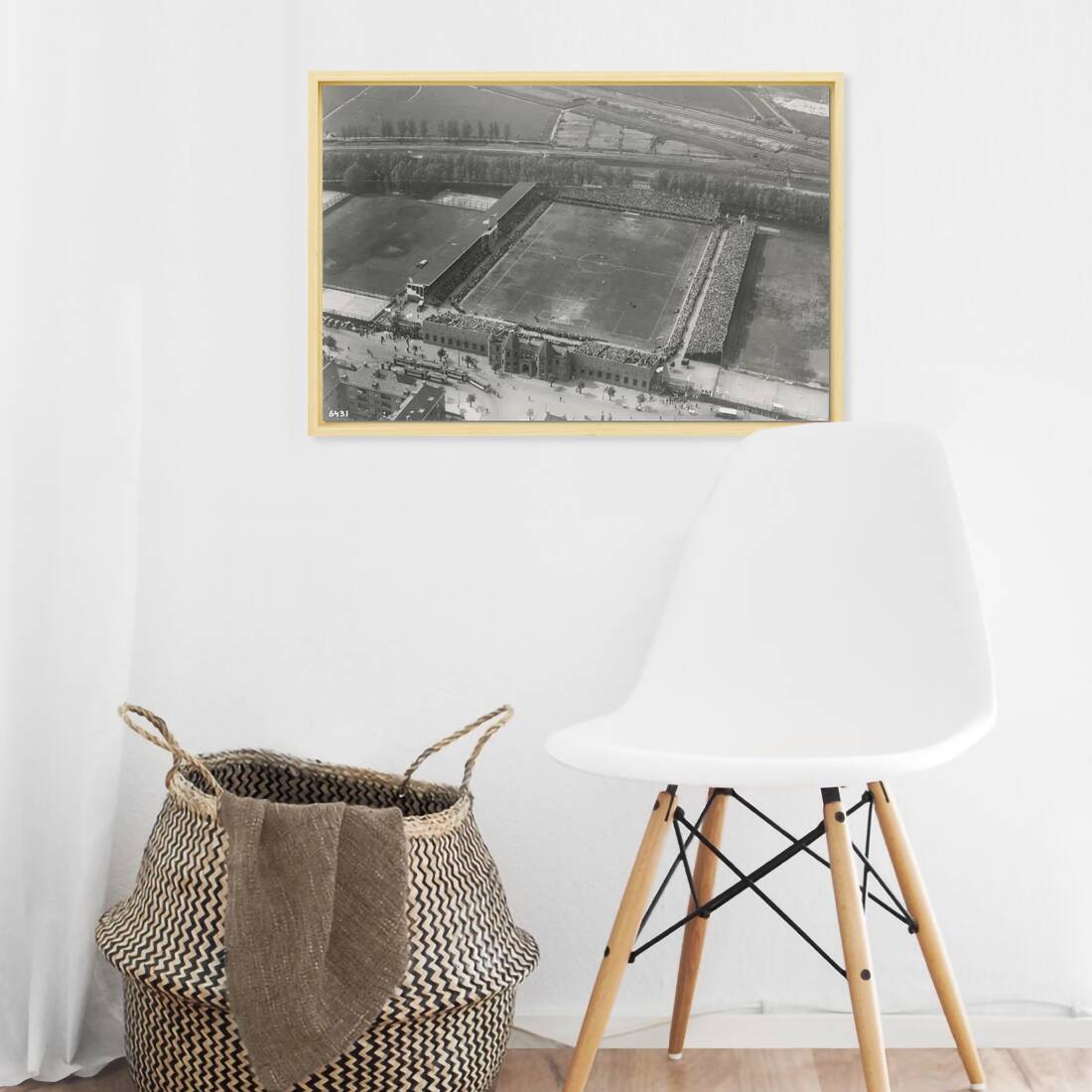 Historische foto van Het Kasteel rond 1929 – canvas naturel baklijst in keuken