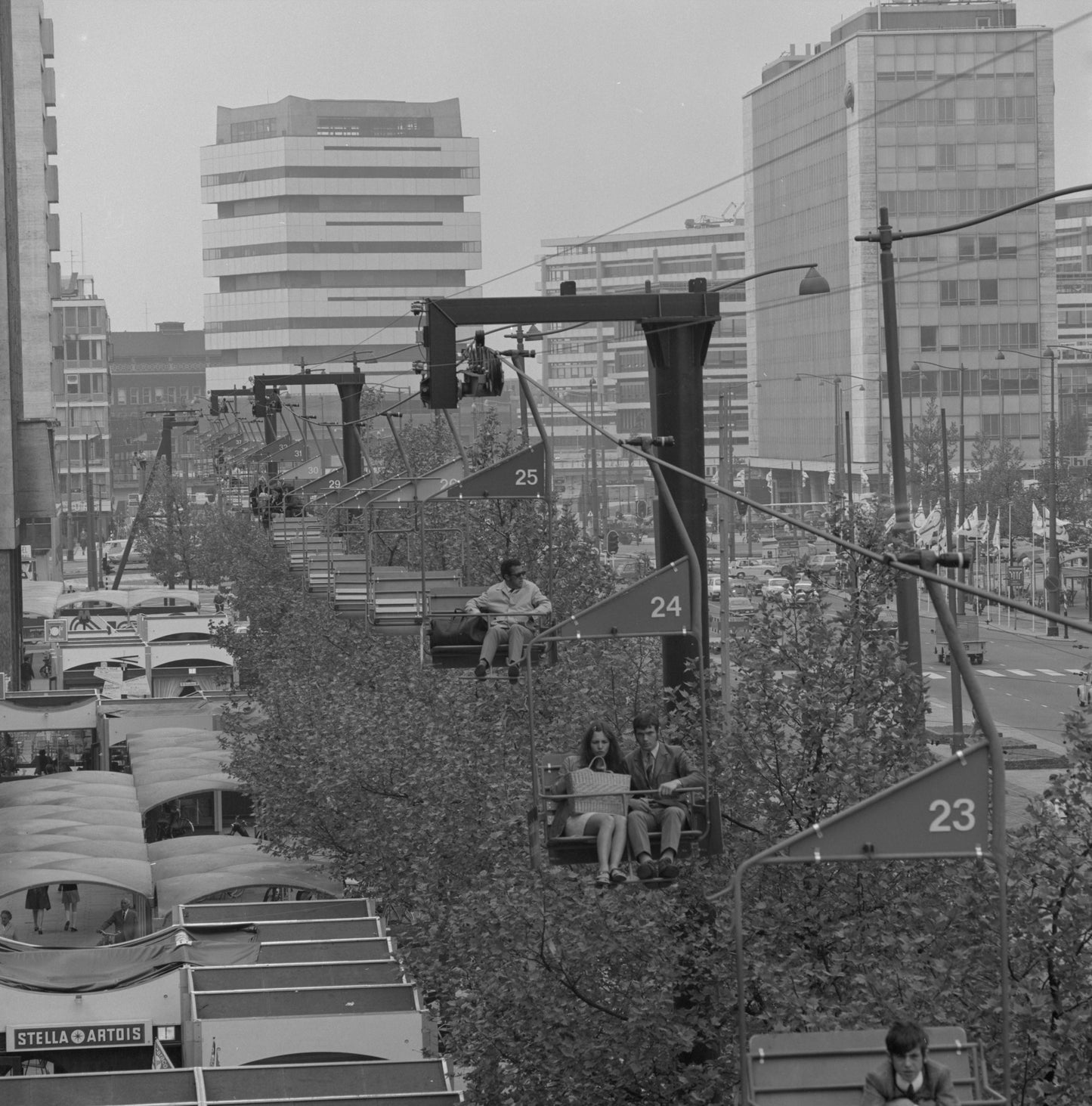 Gondel over de Coolsingel - 1970