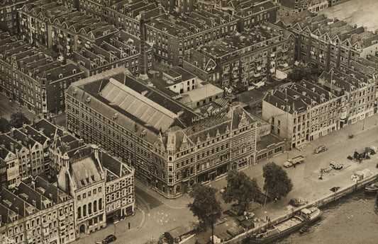 Historische foto van het Hulstkampgebouw in Rotterdam rond 1938