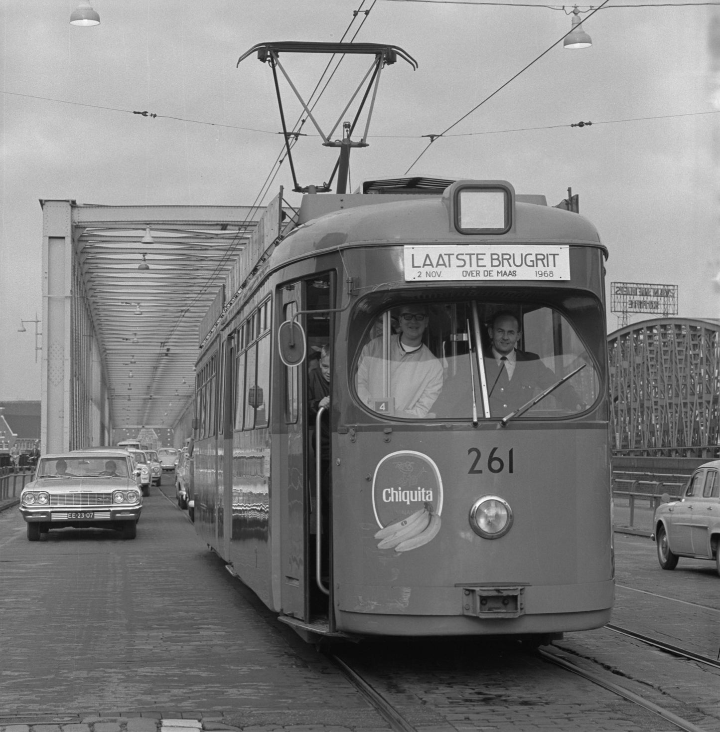 Laatste Tramrit over de Maasbruggen - 1968