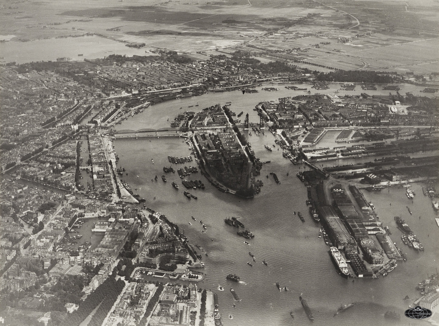 Noordereiland in de Maas - 1926