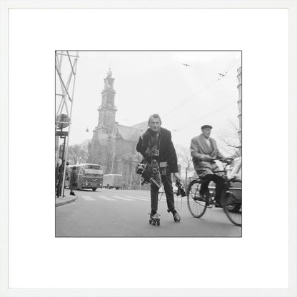 Rolschaatsen voor de Westerkerk - 1966