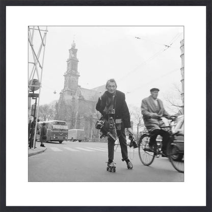 Rolschaatsen voor de Westerkerk - 1966