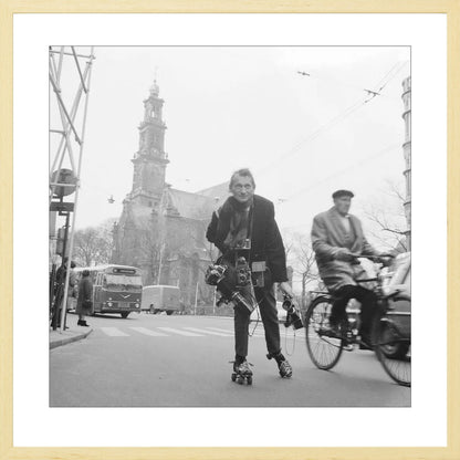 Rolschaatsen voor de Westerkerk - 1966