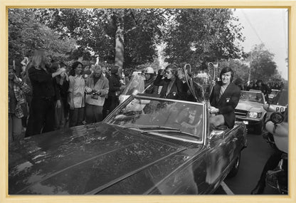 Keizer, Cruijff en Swart met de Europa Cup - 1972
