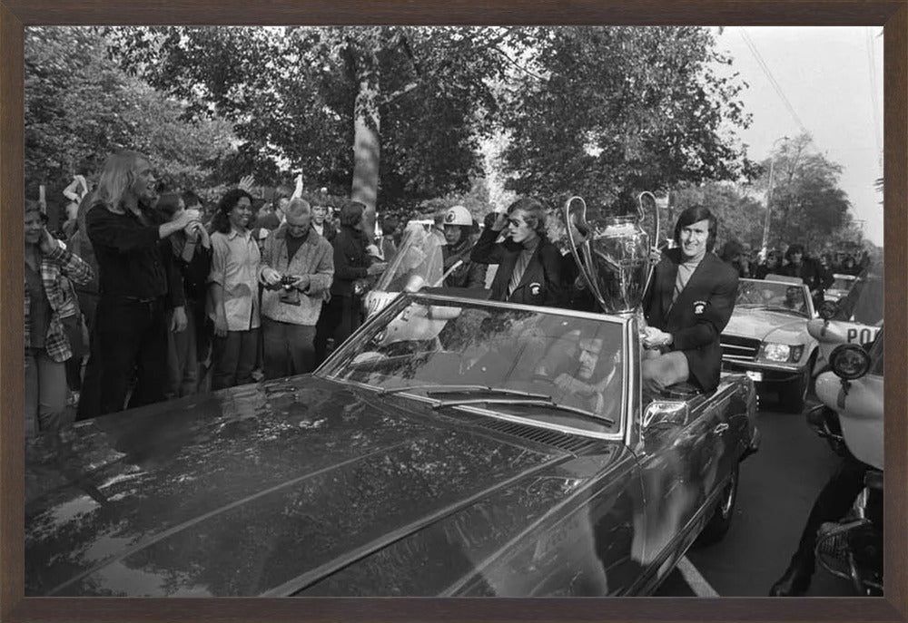 Keizer, Cruijff en Swart met de Europa Cup - 1972