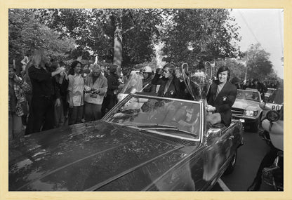 Keizer, Cruijff en Swart met de Europa Cup - 1972