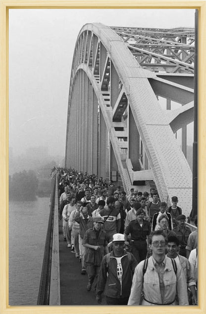 Start Vierdaagse op de Waalbrug - 1986