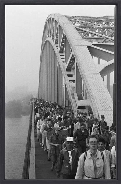 Start Vierdaagse op de Waalbrug - 1986