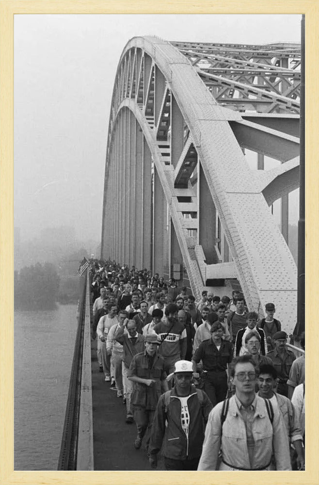 Start Vierdaagse op de Waalbrug - 1986