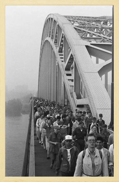 Start Vierdaagse op de Waalbrug - 1986