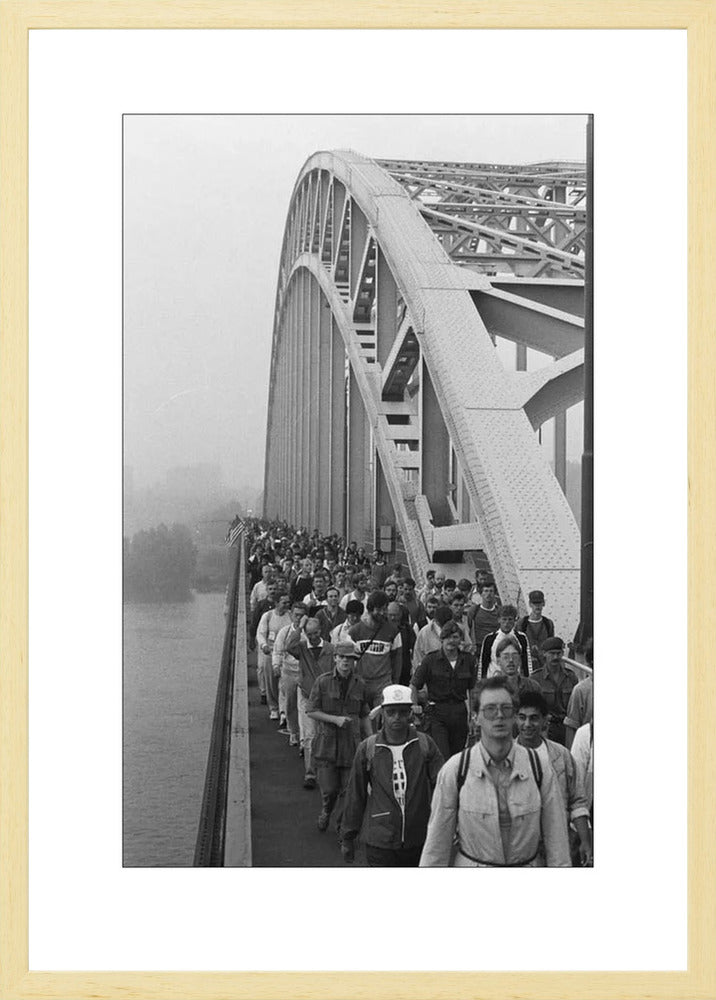 Start Vierdaagse op de Waalbrug - 1986