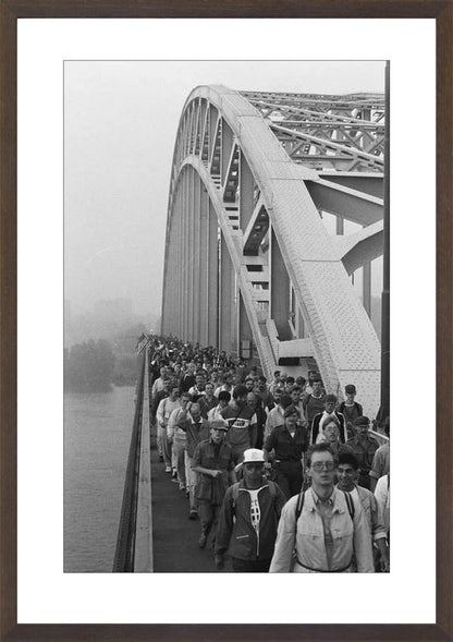 Start Vierdaagse op de Waalbrug - 1986