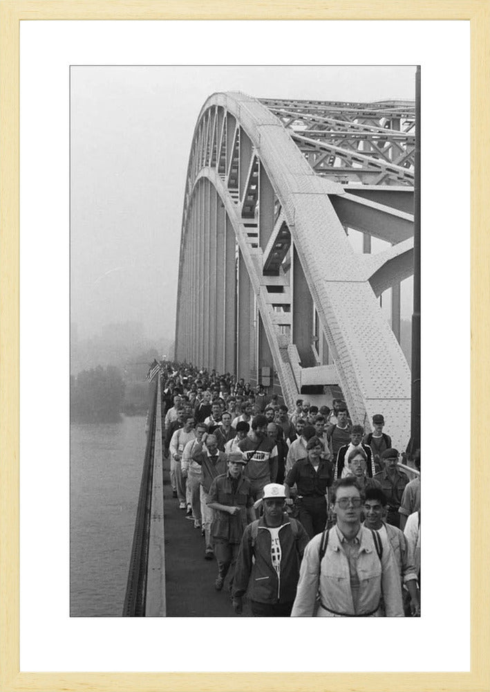 Start Vierdaagse op de Waalbrug - 1986