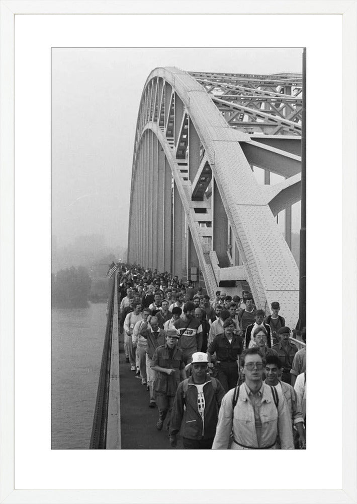 Start Vierdaagse op de Waalbrug - 1986