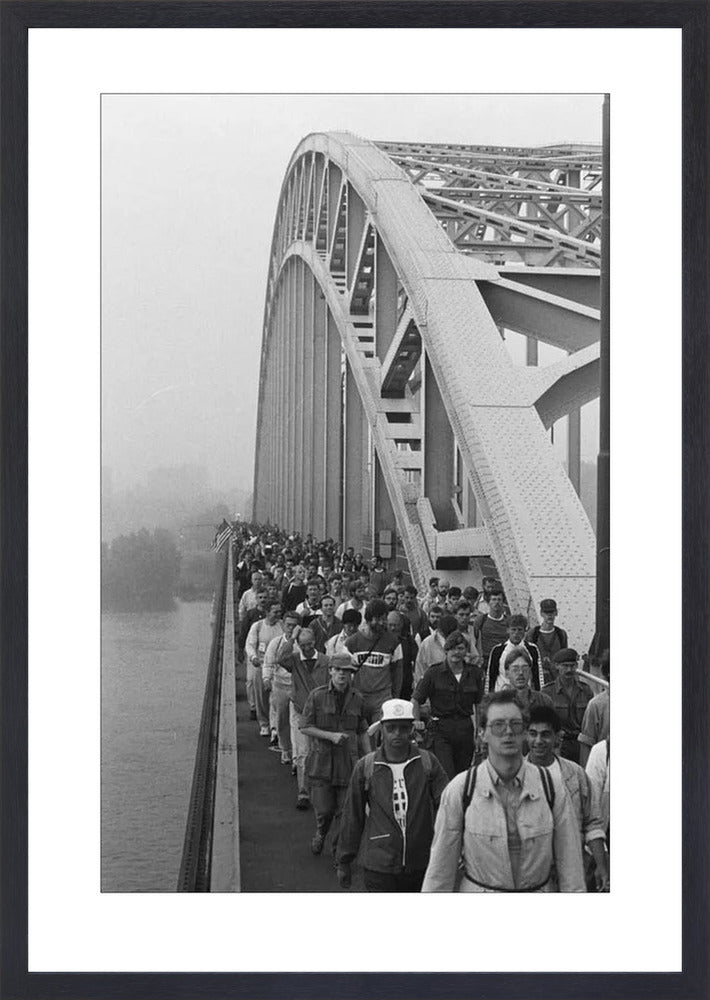 Start Vierdaagse op de Waalbrug - 1986