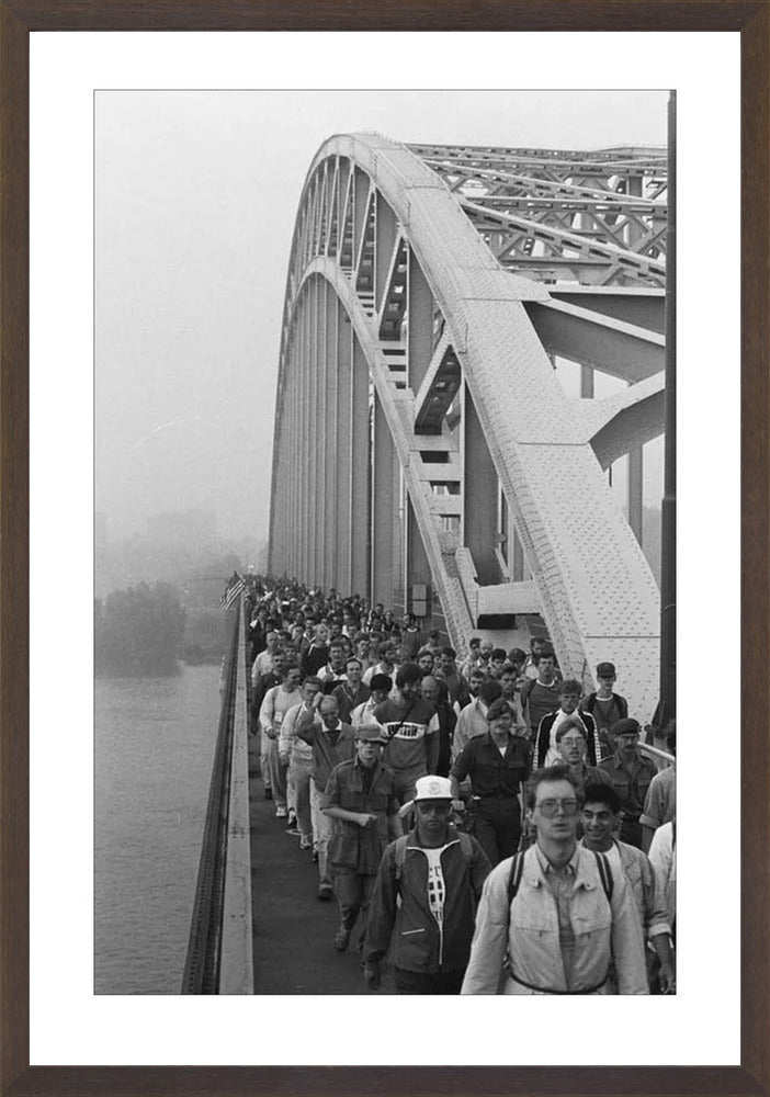 Start Vierdaagse op de Waalbrug - 1986