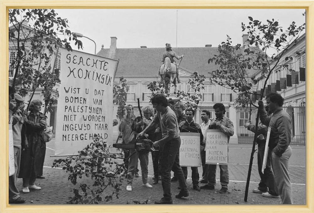 Demonstratie bij Paleis Noordeinde - 1986