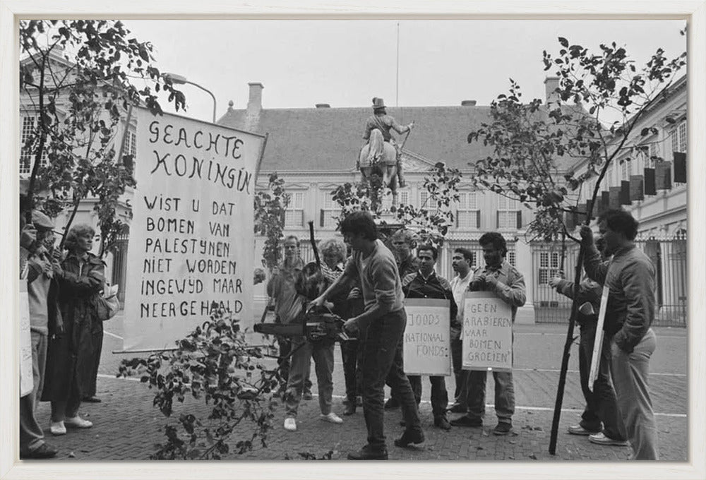 Demonstratie bij Paleis Noordeinde - 1986