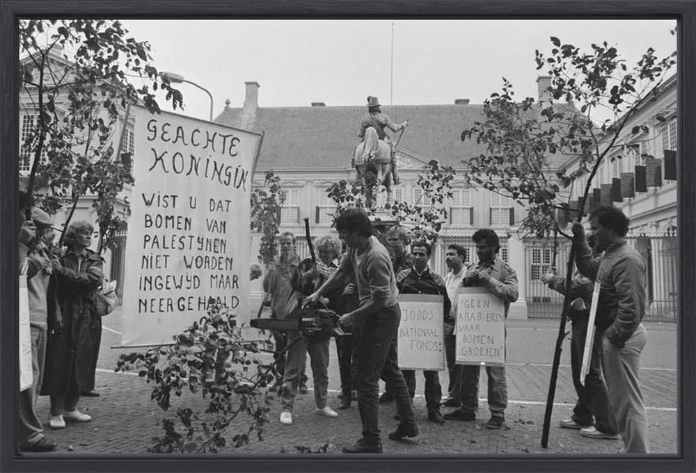 Demonstratie bij Paleis Noordeinde - 1986