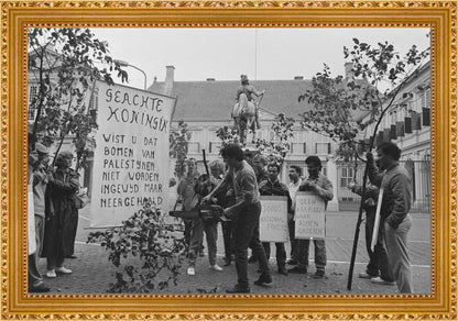 Demonstratie bij Paleis Noordeinde - 1986