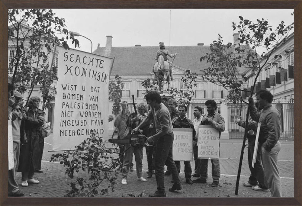 Demonstratie bij Paleis Noordeinde - 1986