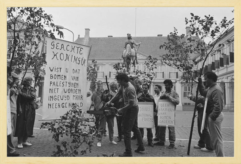 Demonstratie bij Paleis Noordeinde - 1986