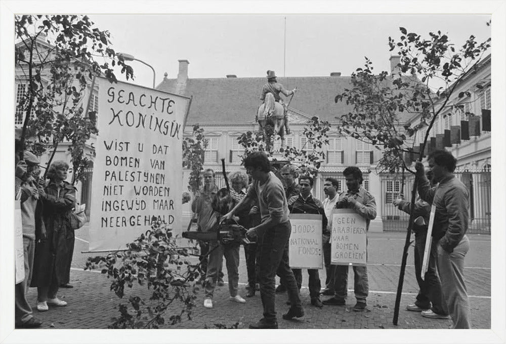 Demonstratie bij Paleis Noordeinde - 1986